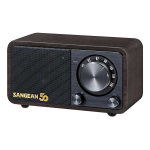 Sangean 50. aastap&auml;eva Lai FM-iga &uuml;hilduv FM-raadio Bluetooth Puidust Kompaktne K&otilde;lar WR-301 & K&otilde;lar, Korpusega, Peopesa suuruses