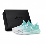 Adidas Originals Yeezy Boost 350 V2 Low top Casual Shoes Unisex White Cyan HQ6316(Team80-S-BOX) 38⅔