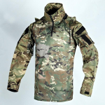 S&auml;rgid Multicam T-s&auml;rk Kapuutsiga Meeste s&auml;rk Airsoft Paintball Telkimisriided XXXL black
