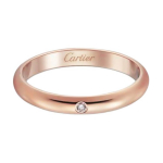 Cartier 1895 Seeria Minimalistlik Loov Disain 18K Kuld Teemandiga S&otilde;rmus Unisex s&otilde;rmused Roosa Kuld B4088200 Box+Shopping Bag,49,Warranty Not Included