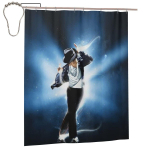 Michael Jackson Muusikud Lauljad Tantsijad Du&scaron;ikardin Vannituba Pol&uuml;ester Veekindel Vannikardinad Konksudega 152x183 cm