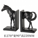 Vaikk&auml;sit&ouml;&ouml; Kunstlik Loomaskulptuur Tume Hobune T&auml;kk Raamaturiiuli Hoiustamine Dekoratiivsed Kujukesed Kodu Kaunistamine