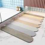 P&otilde;hjamaise r&auml;nivetika mat Vannitoa niiskust imav libisemiskindel mat Vannitoa sissep&auml;&auml;sumatt WC ukseuks Kiiskuivav mat 60*90cm gray