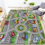 Laste Liikluse Teekatte M&auml;ngumatt Vaip Pestav Auto Kaart Hariv &Otilde;ppimine Lasteaia Vaip M&auml;ngutoa Magamistoa Sisekujundus Alfombra 80x120cm