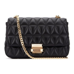 Michael Kors MK Sloan Commuter Klapiga Tepitud Kettnahast &Otilde;lakott Naiste &Otilde;lakott Must 30S7GSLL3L-BLACK Gift Set(Basic Set+Box+Shopping Bag)