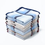 3 tk 40x40cm 100% puuvill Klassikaline triibuline ruuduline meeste &auml;ripocket square sall r&auml;tik Pulmapidu kingitus gray