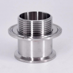 Kahekordne ferrule 1,5 2 Tri-kinnitus 1-1/4 1-1/2 BSP sisekeermega Sanitaarne toruliitmik L&auml;biviik Vee paak 304 roostevaba teras Kodune pruulimine DN32-K64mm-K50.5mm