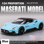 Simulatsioon 1:22 Maserati MC20 Superauto Sulamist Die-cast Metallmudel Heli ja Valgusega Lauakogu Dekoratiivne Kingitus Poiste Vitriin sinine