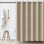 Linase v&auml;limusega vannitoa du&scaron;ikardin Veekindel Hallituskindel Vaikne Rooma R&otilde;ngas Paks Pol&uuml;ester Vanni kardin (Light coffee,180x180) kerge kohvi v&auml;rv