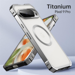T&auml;ielik metallist kaitseraam Magsafe &uuml;mbrisele Google Pixel 10 Pro XL 8 9 jaoks Raam Kaitse Traadita laadimine P&otilde;rutuskindel Kaitsekatte For Pixel 9 Pro white