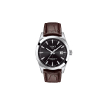 Tissot Elegance Series Automaatne Mehaaniline Liikumine 30M Veekindel Klassikaline Nahkrihmaga Kell Meeste kellad H&otilde;bedane T127.407.16.051.01 Regular Watch Box,Brown Strap