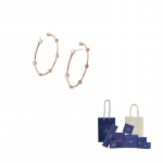 Swarovski Constella kunstkristallist k&otilde;rvar&otilde;ngad naistele M-Original Brand Box And Bag (Color Random) roosa kuldne v&auml;rv