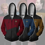 Star Trek Cosplay Jakk Voyager Huppar 3D Prindiga Naistele Meestele Huppar