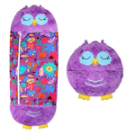 Happy Nappers Pehmepadi Magamiskott Ideaalne Laste Uneajaks Owl,180*70cm blue