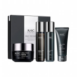 AHC Homme Meeste 4-osaline Ametlik Nahahooldus Kingikomplekt, Puhastaja Tooner Emulsioon Kreem S&uuml;gavniisutav &Otilde;likontrolliga N&auml;okomplekt 140ml+120ml+120ml+30ml pruun