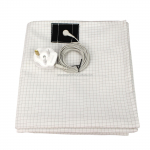 10% H&otilde;befiiber Juhtiv Maanduslinik Hingav Puuvillane Voodipesu Maandusjuhtmega Flat Bed Sheet&60x265cm sinine