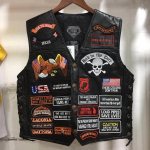 Harley Vest Nahavest Ratsutamisvest 42 Tikitud M&auml;rgiga Nahavest Meeste S