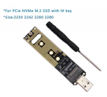 M.2 NVME SSD USB 3.1 adapter PCI-E USB-A 3.0 sisemine muundurkaart Uus
