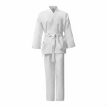 TreeningvormVastupidav Karate vormMugavalt suurusega V&otilde;itluskunstide &uuml;likond t&auml;iskasvanutele, naistele, 140 Striped white