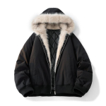 Talvejope Meeste Karuskraega Parka Paks Soe Jope &Uuml;lem&otilde;&otilde;duline L&otilde;tv Vabaaja Jope Kapuutsiga Streetwear Lahe XXL must