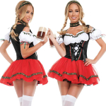 Oktoberfesti &Otilde;lleplika Halloweeni Kost&uuml;&uuml;m - Baarit&uuml;druku Neiu Riietus S black
