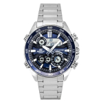 Casio Edifice Analoog-Digitaalne Roostevabast Terasest Sinise Kettaga Kvarts ERA-130D-2A 100M Meeste K&auml;ekell sinine
