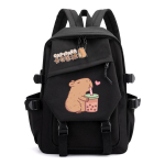Kawaii Capybara Seljakott, T&uuml;drukute Laste Kooli Tagasi Raamatukotid, Naiste Lapitehnika Seljakott, Teismeliste Koolikotid &Otilde;pilase Seljakott 43CMX30CMX14CM black