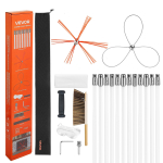 VEVOR L&otilde;&otilde;ripuhastuse komplekt, Maksimaalne pikendatav pikkus 12 m L&otilde;&otilde;ripuhastushari, L&otilde;&otilde;ripuhastaja kahe harjapeaga, Hari ja kaitseprillid
