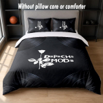 Depeche Mode Disain Voodi Voodipesu Komplekt 1 Tekikott + 2 Padjap&uuml;&uuml;ri Pehme Hingav Kodune Voodipesu 140cm*200cm