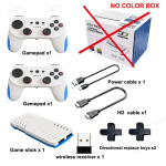 Uus TV m&auml;ngukonsool 128G Sisseehitatud 50000 retro m&auml;ngu 50 emulaatorit Videom&auml;ngud Konsool Kaks juhtmevaba m&auml;ngupulti X10 Pro m&auml;ngupulk 4K 128G 50000 Games white