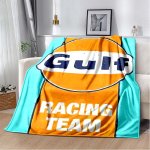 G-gulfs-s Racing Team Prindiga Flanellitekk &Uuml;lipehme Soe Tekk Diivani Magamistoa Auto Kodu Dekooriks Kerge Siseruumide Voodipesu 100x150cm
