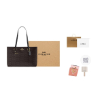 COACH jaam kaetud l&otilde;uend nahast &otilde;lakott suur naiste p&auml;hklipruun CCD69-IMXAQ Gift Set (Box+Pocket Mirror) beige