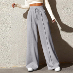 Laia s&auml;&auml;rega p&uuml;ksid naiste fliisvoodriga dressip&uuml;ksid, sirged p&uuml;ksid p&otilde;hjaga All-Math Plain Fitness Joggers p&uuml;ksid Travel Basic XXL