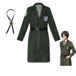Anime Attack On Titan Cosplay Kost&uuml;&uuml;mikomplekt Levi Ackermani keepiga Cloak,XXXL black
