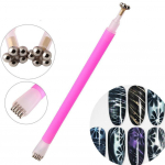 Nail Art Magnet Stick Cat Eyes Kahe peaga magnet k&uuml;&uuml;nte Geellaki jaoks 3D Line Line Lille Efekt