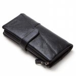 KONTAKT Ehtsast nahast meeste pika rahakott telefonikott T&otilde;mblukuga m&uuml;nditasku rahakott Meeste siduri rahakott must