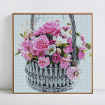 5D DIY Teemanttikandid Teemantmaaling Lilled T&auml;is&uuml;mmargused teemantmosaiigist kividest pildid 30x30CM