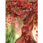 Armastuse puu kujutis 5D teemantmaal Tikandid K&auml;sit&ouml;&ouml; Teemanttikandid Teemantseinakujundus 20X30CM