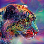 Teemantmaal Tikand Leopard Loom Ristpiste Metsloomad Lavastused Rhinestones K&auml;sit&ouml;&ouml; 30x30CM