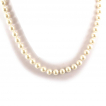 Les Tr&eacute;sors De Lily [J7773] &ndash; Elevandiluust Perla kaelakee (8 mm) beež