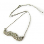 Les Tr&eacute;sors De Lily [N7216] - Collier cr&eacute;ateur 'Moustache' blanc valge