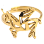 Les Tr&eacute;sors De Lily [Q0729] &ndash; disainitud terass&otilde;rmus 'Licorne My Unicorn' kuldne &ndash; 15x15 mm kuld