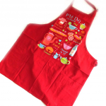 Les Tr&eacute;sors De Lily [M5755] - Tablier cr&eacute;ateur 'Petit D&eacute;j' &agrave; la Fran&ccedil;aise' rouge punane