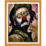 5D DIY teemantmaali kloun, ristpistes teemant, t&auml;is&uuml;mmargused teemanttikandid, kleebised 20X30CM