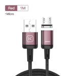 KUULAA magnetiline laadimiskaabel Kiirlaadimine USB-t&uuml;&uuml;pi C-kaabel Magnet mikro-USB-andmelaadimiskaabel telefonikaabel iPhone'i USB-juhtme jaoks Micro 1M punane