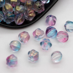 Loomingulised klaask&otilde;rvitsahelmed kullapulbri gradientv&auml;rviga DIY k&auml;sitsi valmistatud materjalid ehted aksessuaarid 12