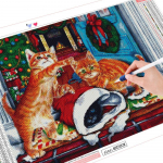 Teemantmaaling Kassi t&auml;isruudukujulised pildid kividest 5D DIY Teemanttikandid Loomamosaiik j&otilde;ulukinke kunst Full Round (20X30CM)