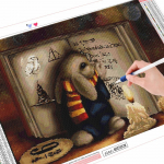 Teemanttikandid Maalimine J&auml;nes t&auml;isruudukujuline &uuml;mmargune K&auml;sitsi valmistatud kingitus Mosaiik Loomade Kunst Rhinestone'i k&auml;sit&ouml;&ouml;komplekt Lastetoa sisustus Full Round (20X30CM)