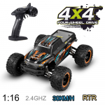 Linxtech 16889 1/16 30km/h 4WD RC Car Big Foot 2,4G Kiire autom&auml;nguasi t&auml;iskasvanutele, oranž mitmev&auml;rviline