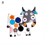 Miss Sugar Fashion Unisex Rhinestone inkrusteeritud T&auml;htkuju lehm Veise pross Pins Uusaasta kingitused